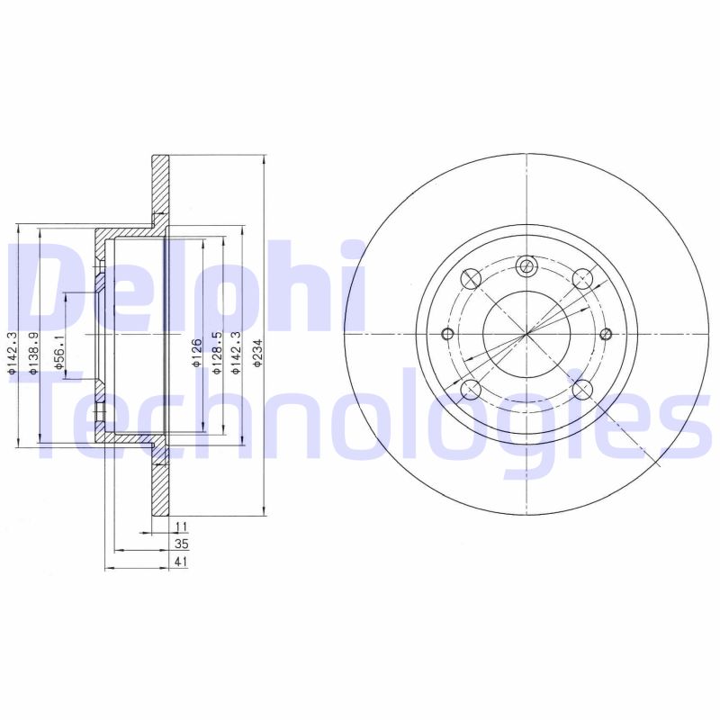 Remschijven Delphi Diesel BG2535