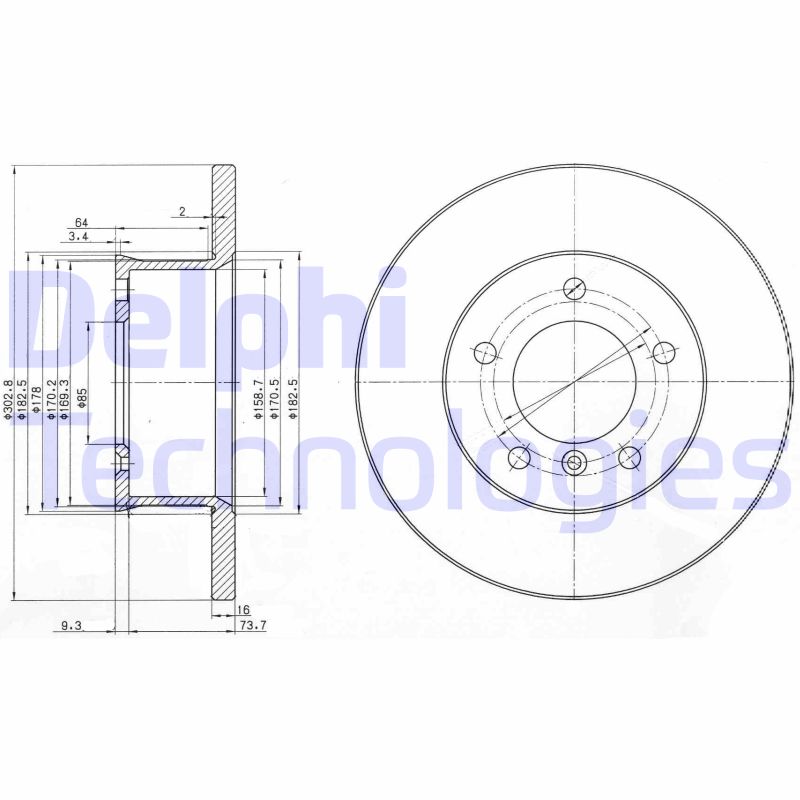 Remschijven Delphi Diesel BG2556