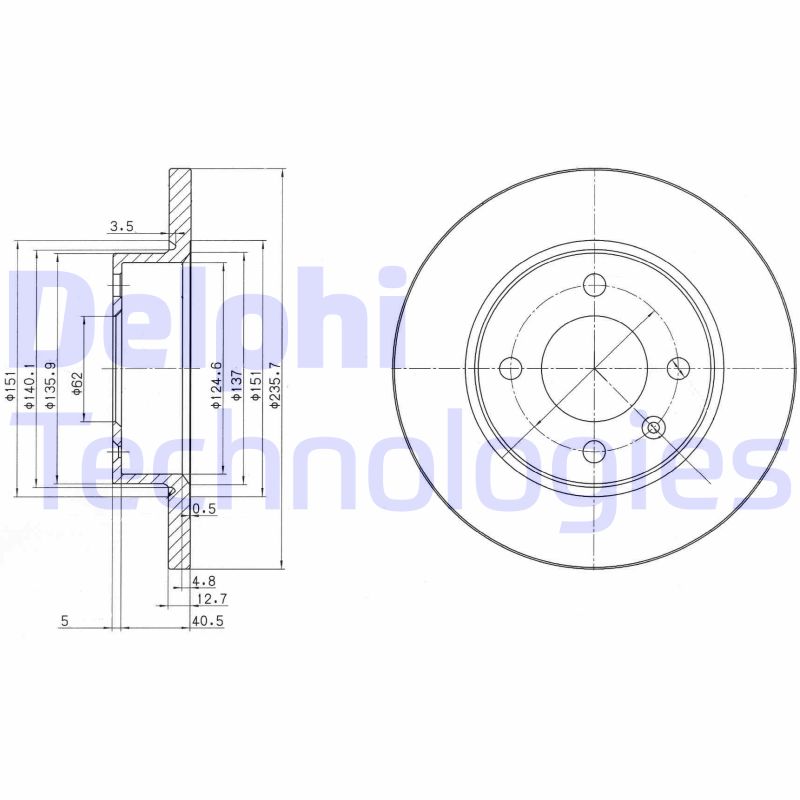 Remschijven Delphi Diesel BG2576