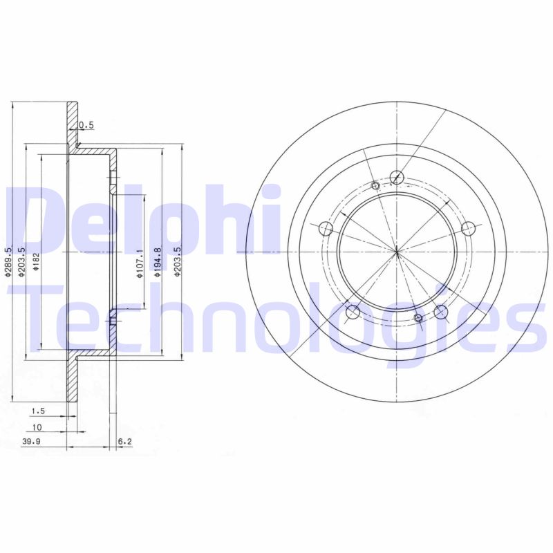 Remschijven Delphi Diesel BG2584