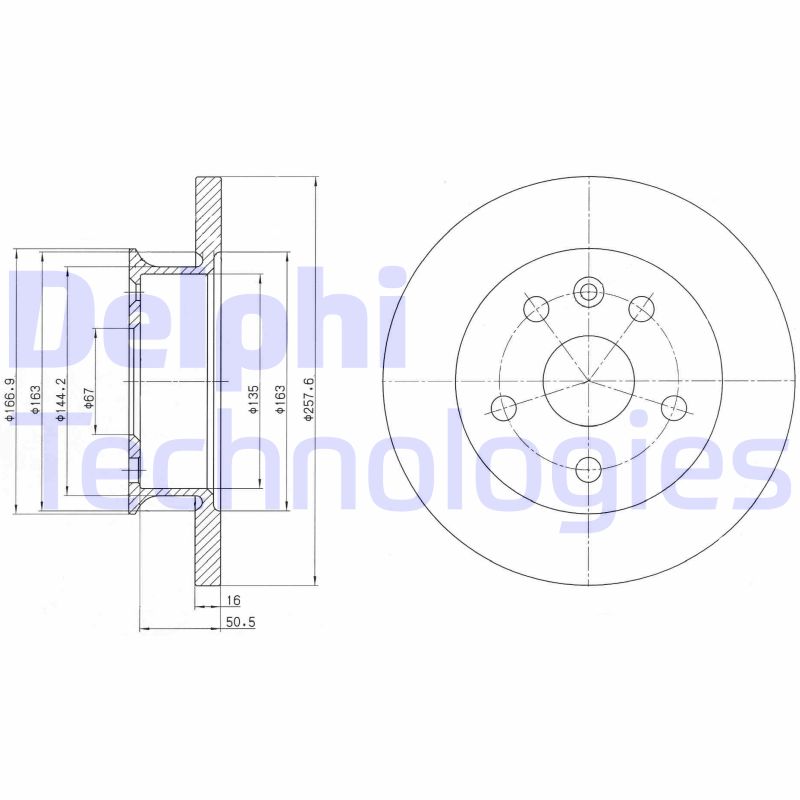 Remschijven Delphi Diesel BG2602