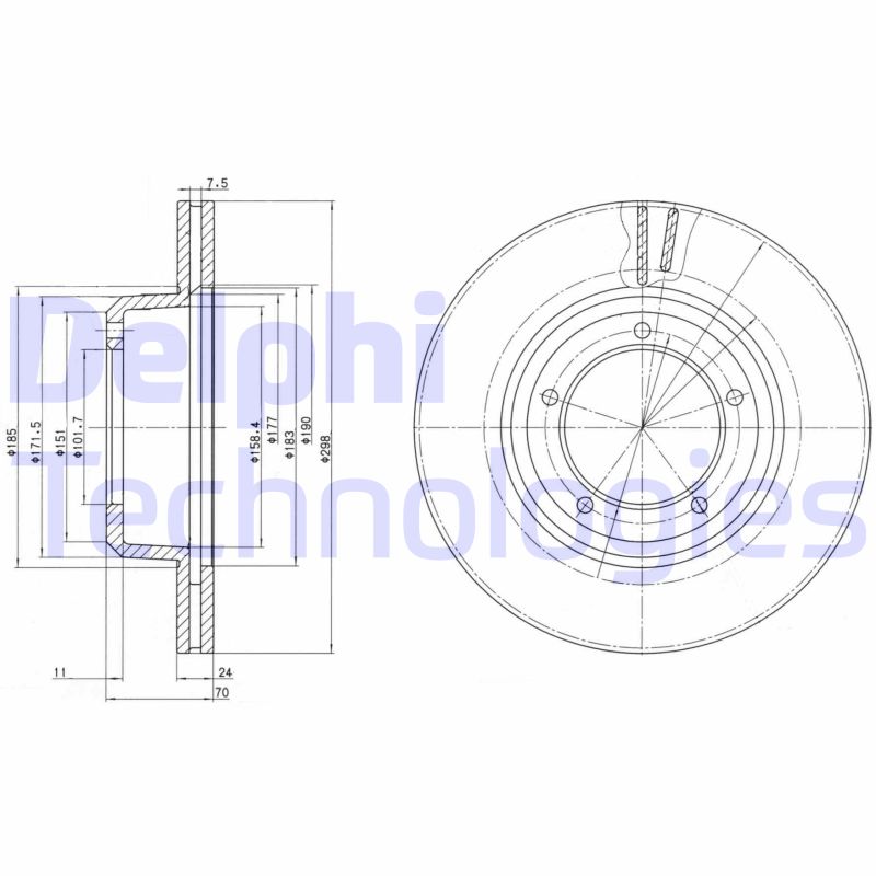 Remschijven Delphi Diesel BG2612C