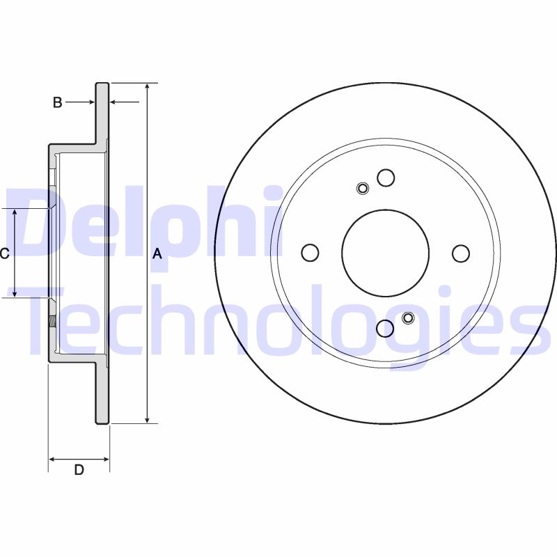 Remschijven Delphi Diesel BG2634