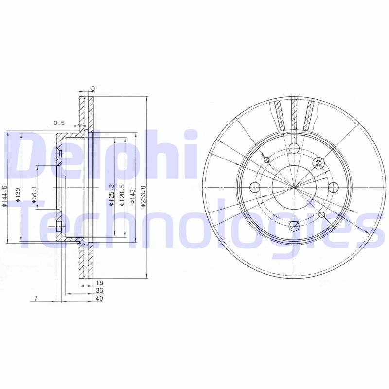 Remschijven Delphi Diesel BG2656