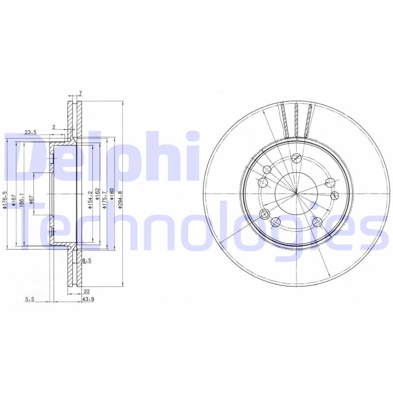 Remschijven Delphi Diesel BG2677