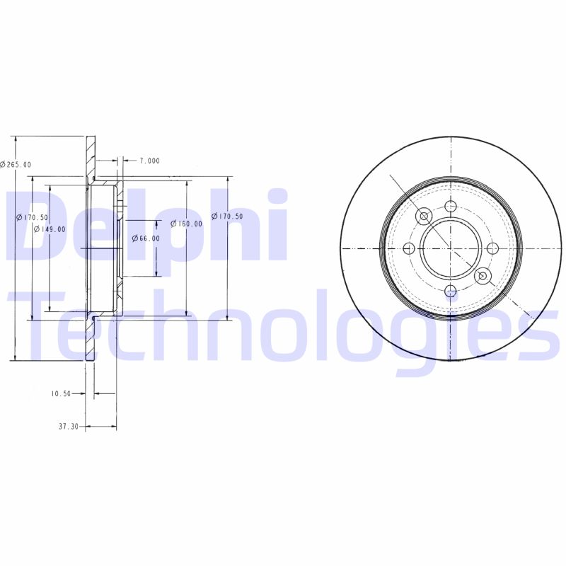 Remschijven Delphi Diesel BG2694