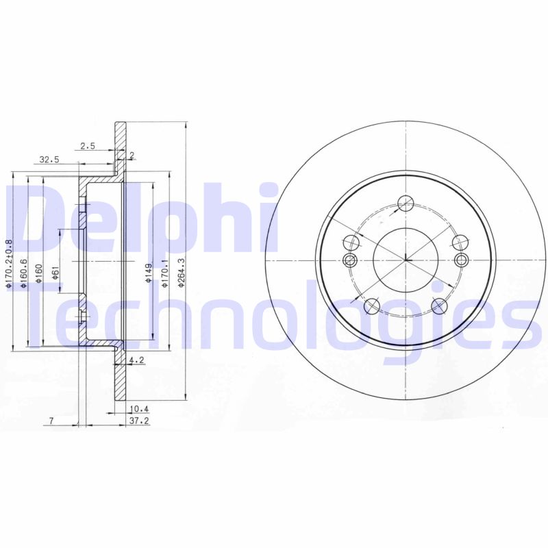 Remschijven Delphi Diesel BG2698