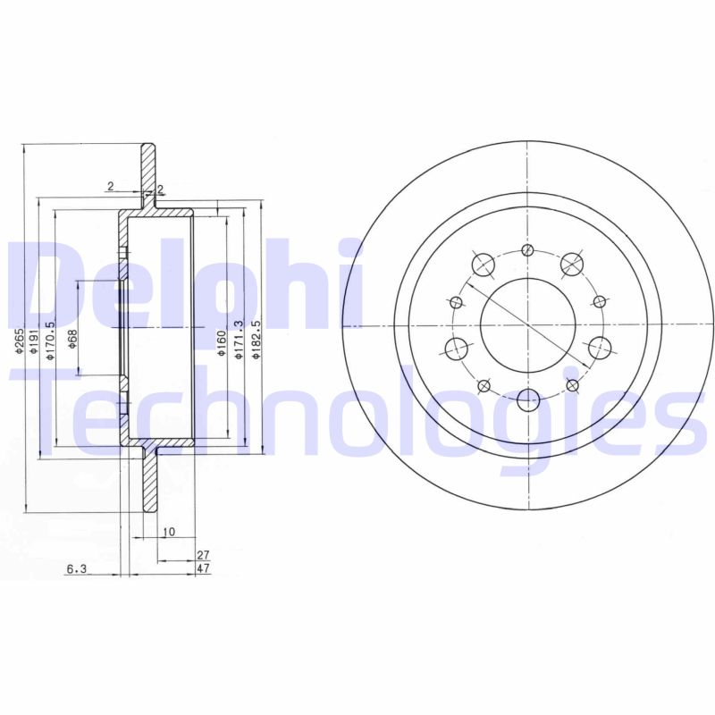 Remschijven Delphi Diesel BG2718