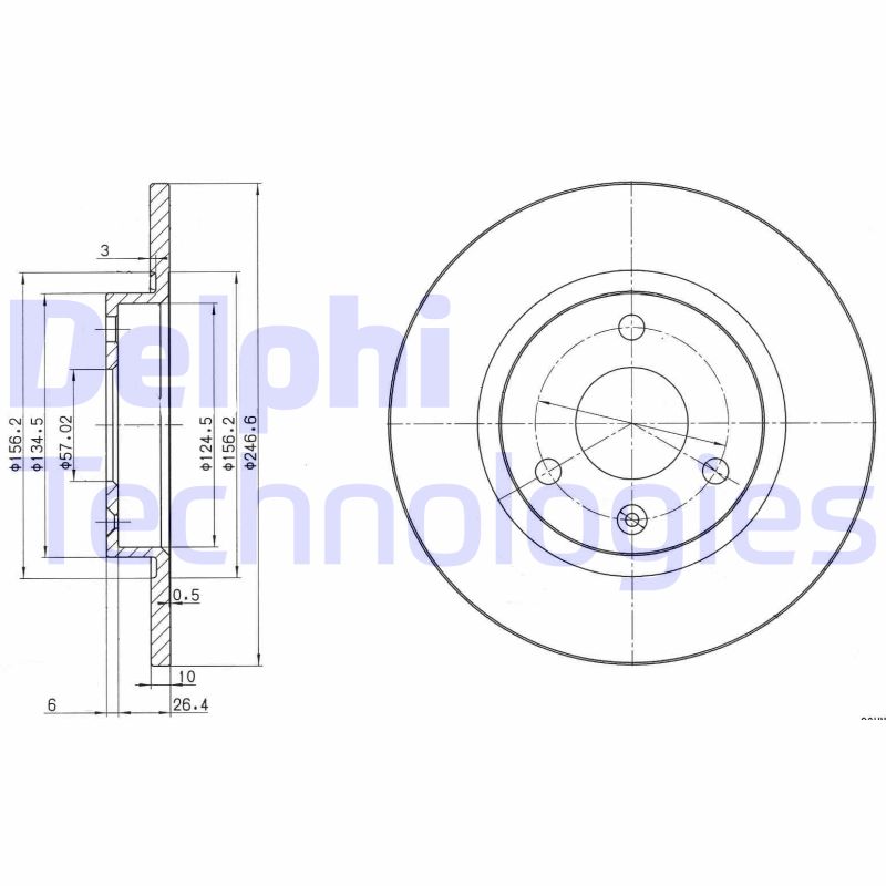 Remschijven Delphi Diesel BG2724