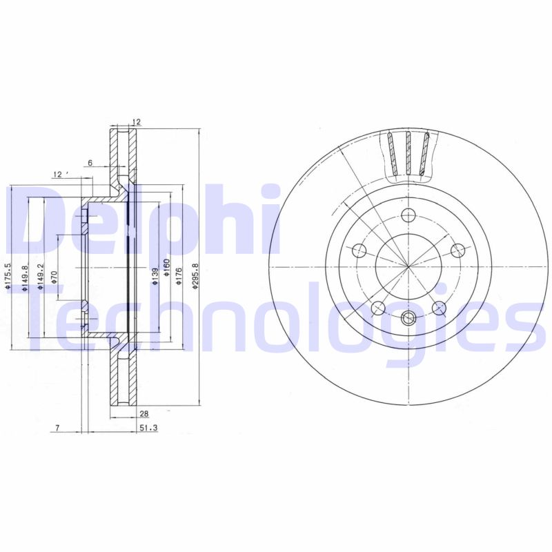 Remschijven Delphi Diesel BG2742