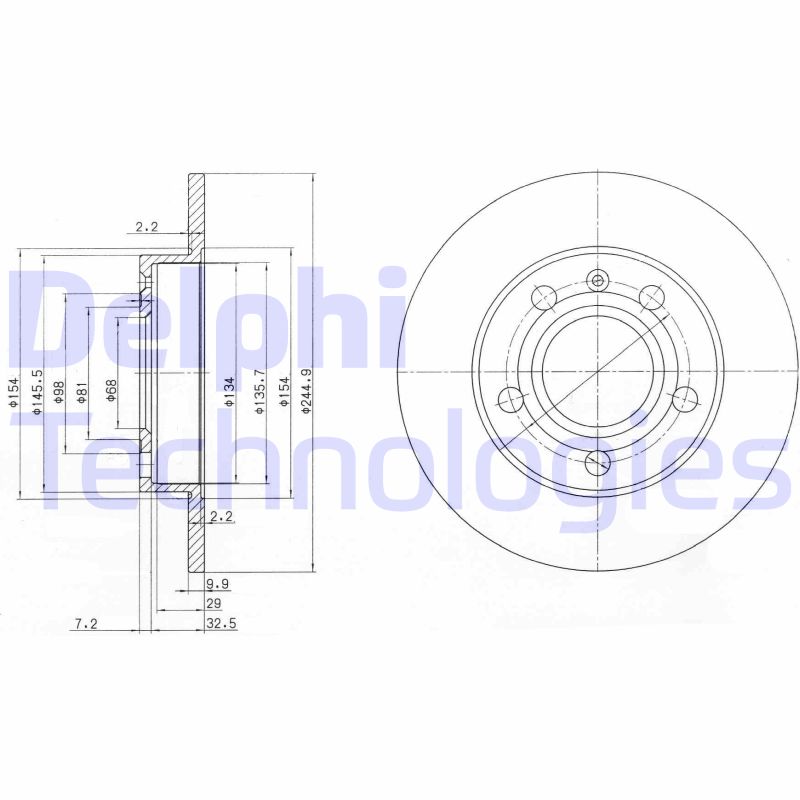 Remschijven Delphi Diesel BG2753