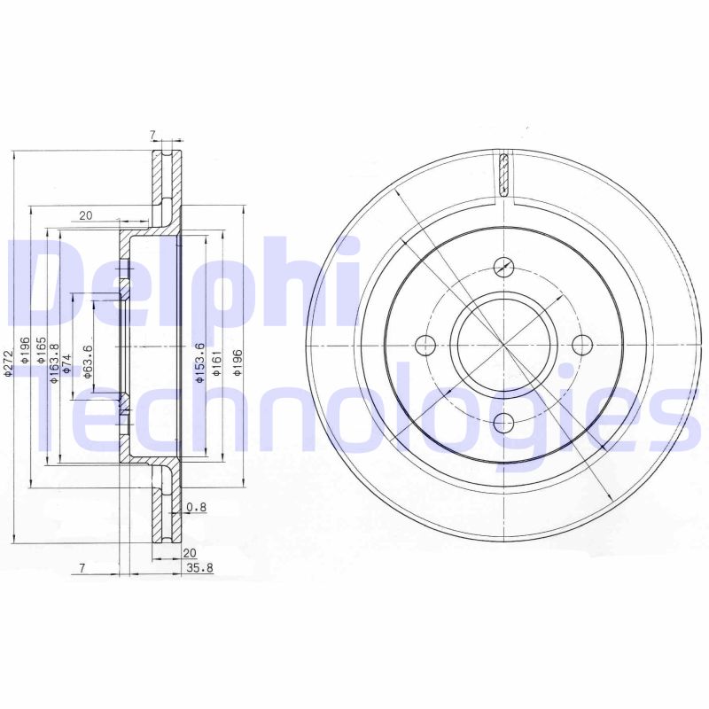 Remschijven Delphi Diesel BG2758