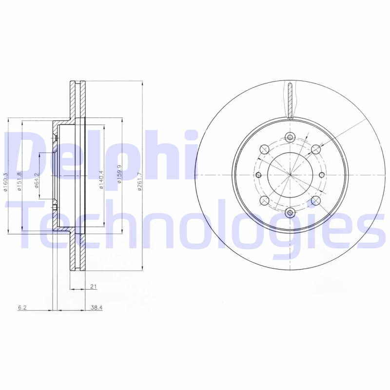 Remschijven Delphi Diesel BG2759C