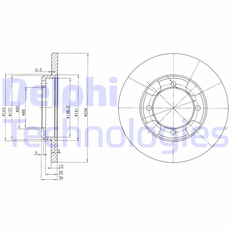 Remschijven Delphi Diesel BG2807