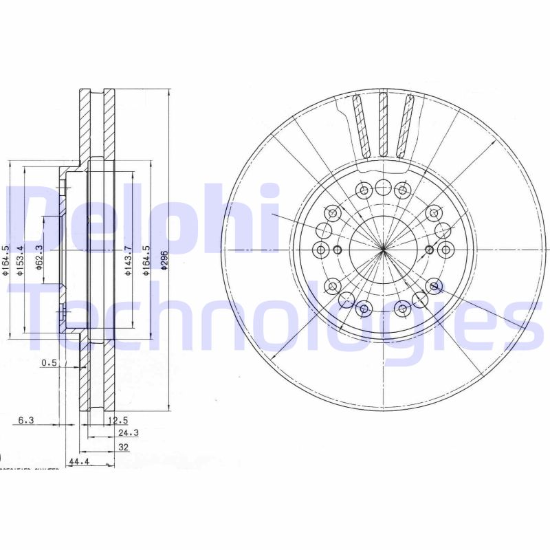 Remschijven Delphi Diesel BG2829