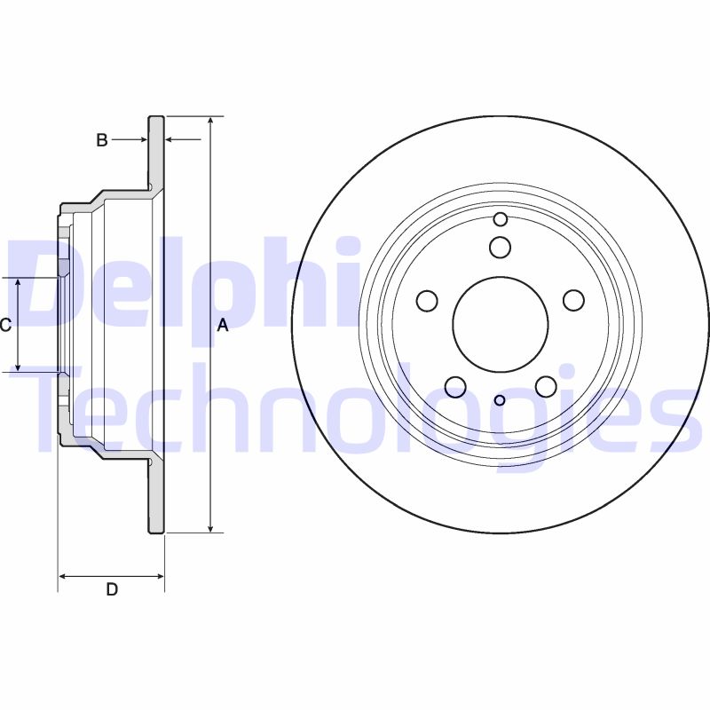 Remschijven Delphi Diesel BG2842C