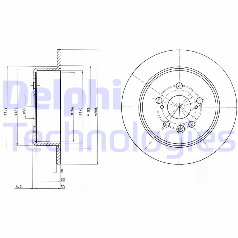 Remschijven Delphi Diesel BG2884