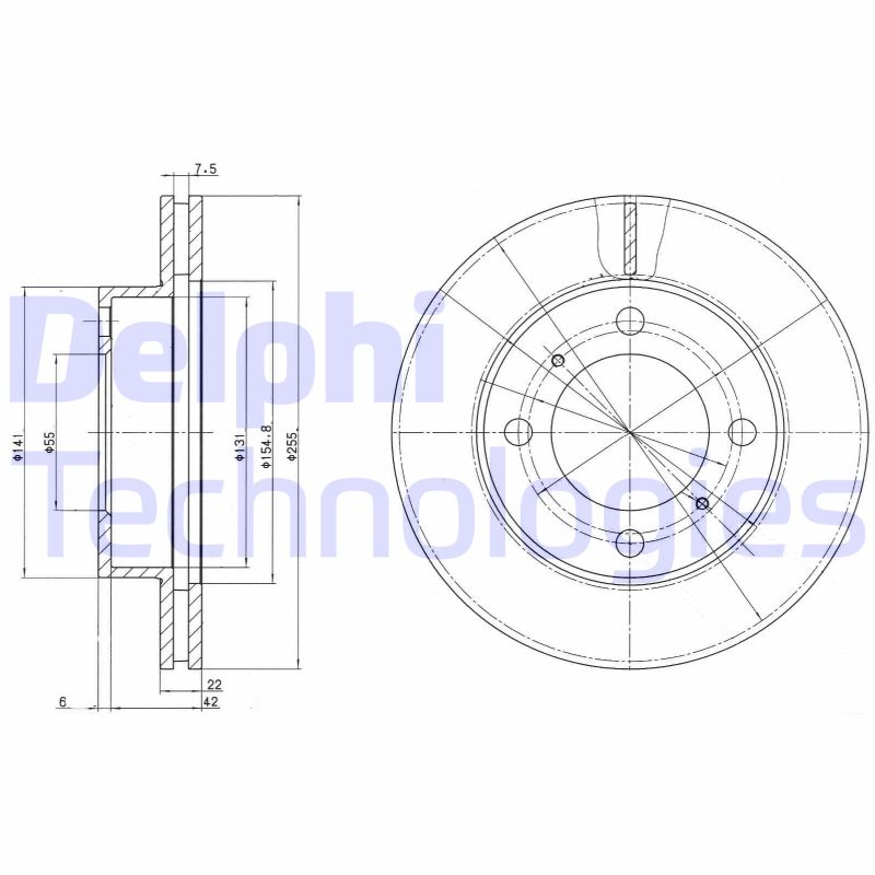 Remschijven Delphi Diesel BG2891