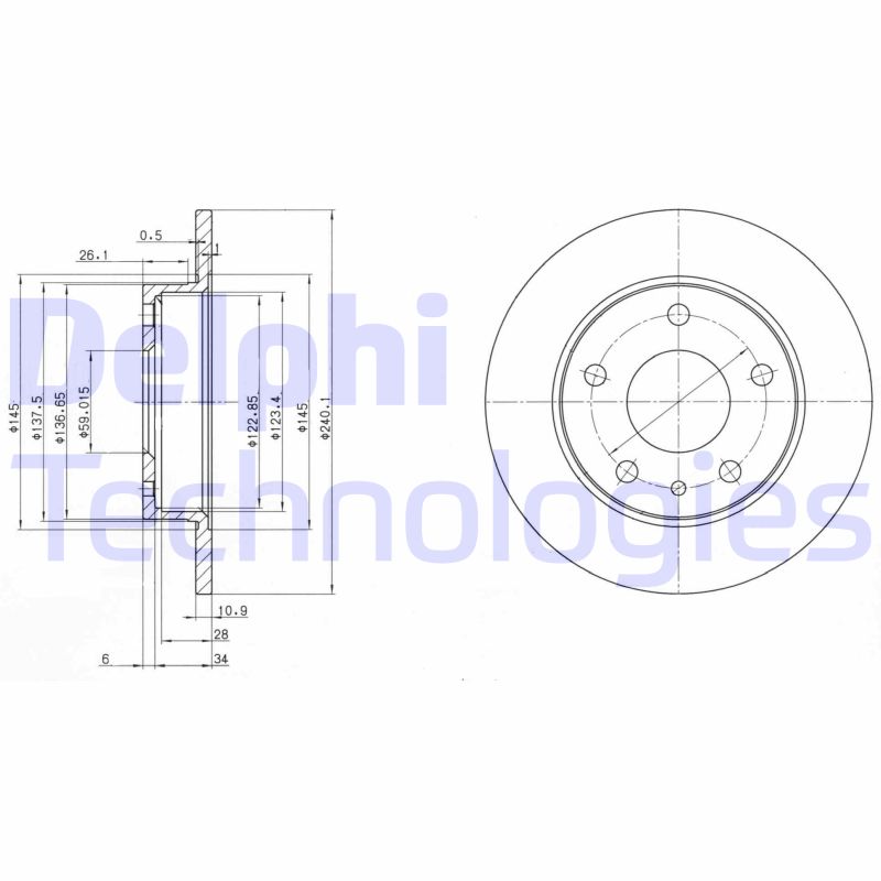 Remschijven Delphi Diesel BG2914