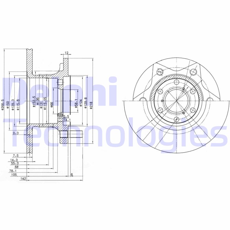 Remschijven Delphi Diesel BG302