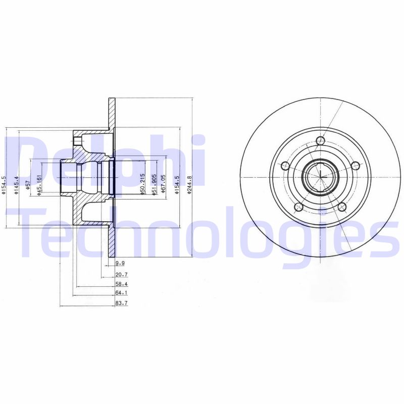Remschijven Delphi Diesel BG3030C