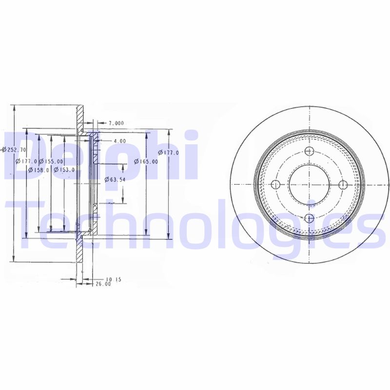 Remschijven Delphi Diesel BG3054C