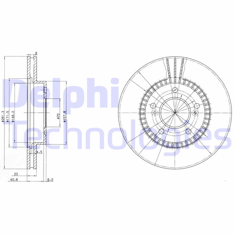 Remschijven Delphi Diesel BG3061