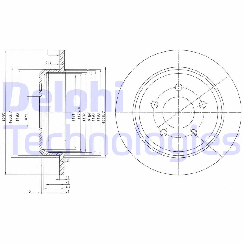 Remschijven Delphi Diesel BG3073