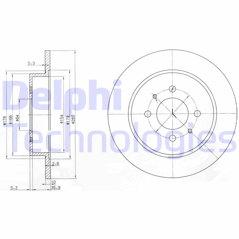 Remschijven Delphi Diesel BG3102