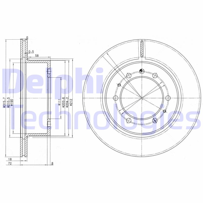 Remschijven Delphi Diesel BG3117