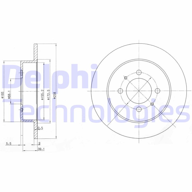 Remschijven Delphi Diesel BG3125