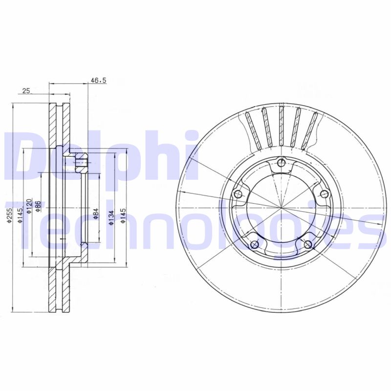 Remschijven Delphi Diesel BG3174