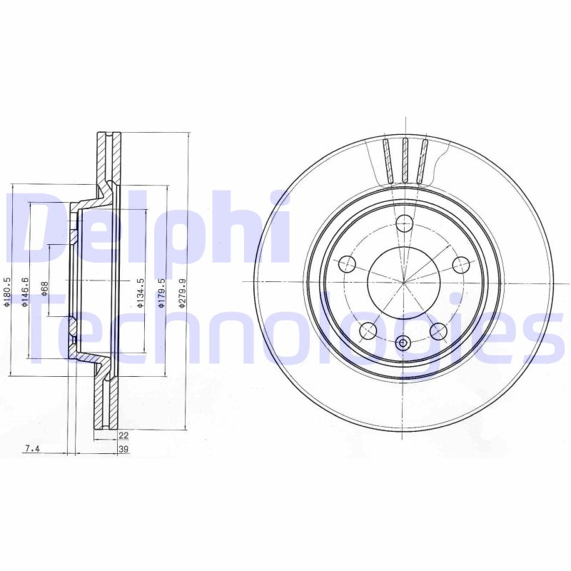 Remschijven Delphi Diesel BG3198