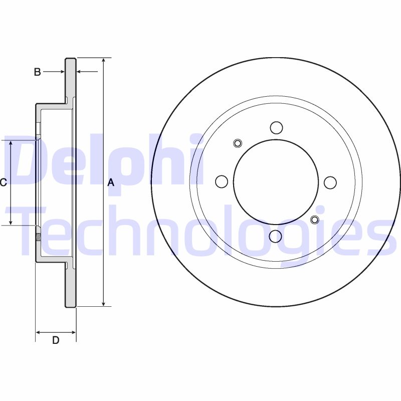 Remschijven Delphi Diesel BG3203C