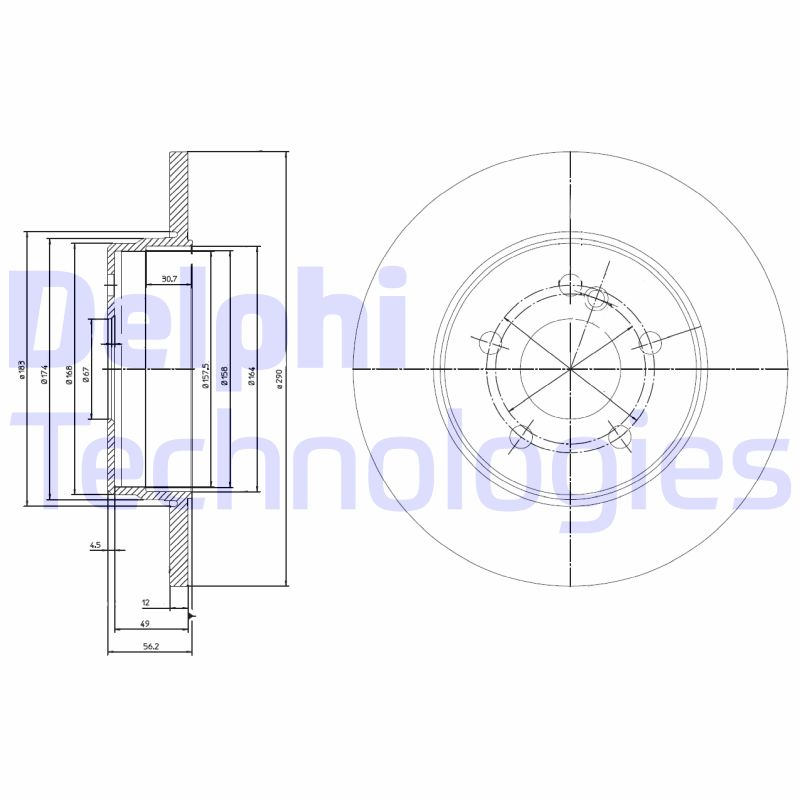 Remschijven Delphi Diesel BG3208