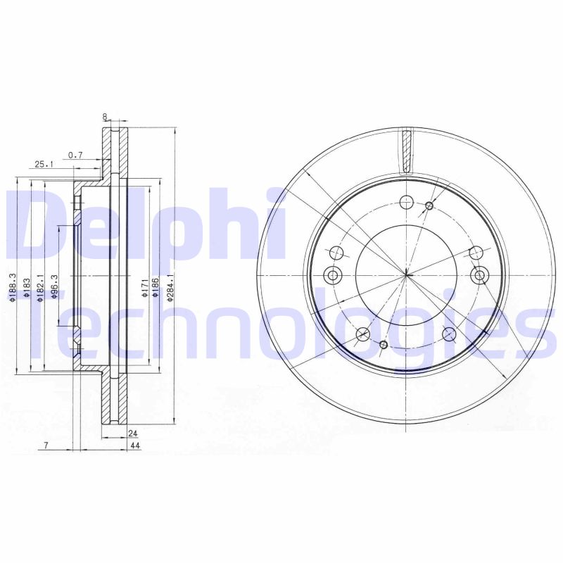 Remschijven Delphi Diesel BG3226