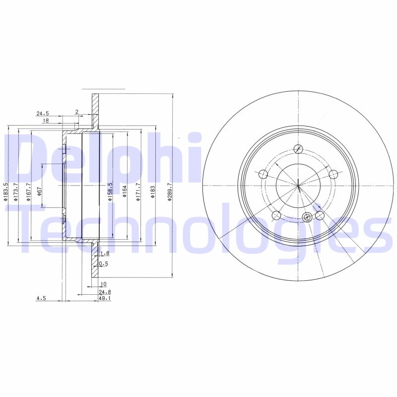 Remschijven Delphi Diesel BG3239C