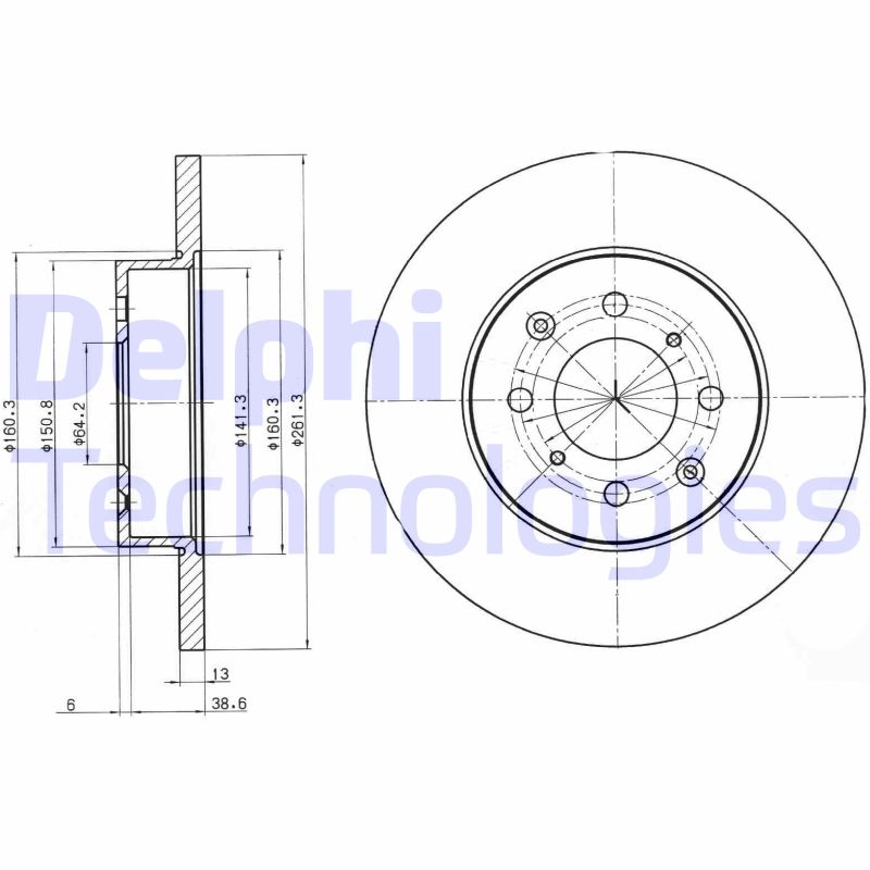 Remschijven Delphi Diesel BG3262