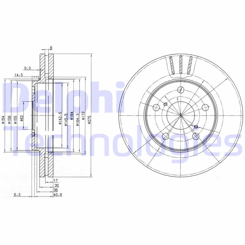 Remschijven Delphi Diesel BG3266