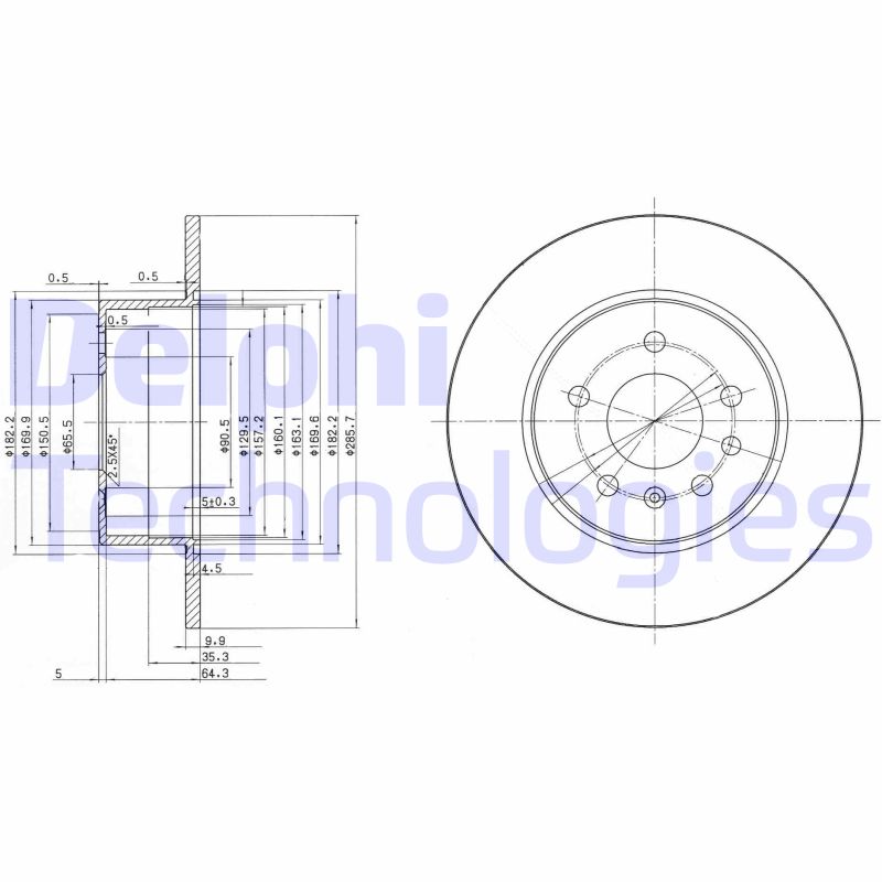 Remschijven Delphi Diesel BG3274