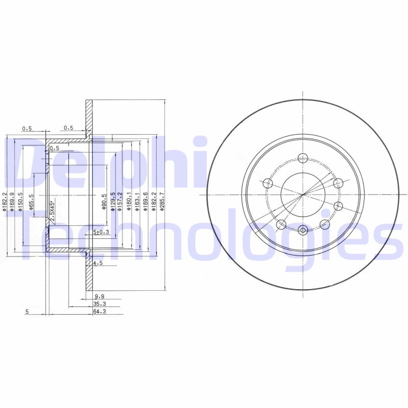 Remschijven Delphi Diesel BG3274C