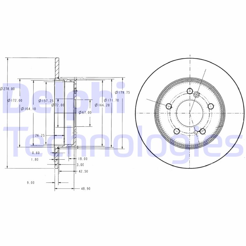 Remschijven Delphi Diesel BG3326C