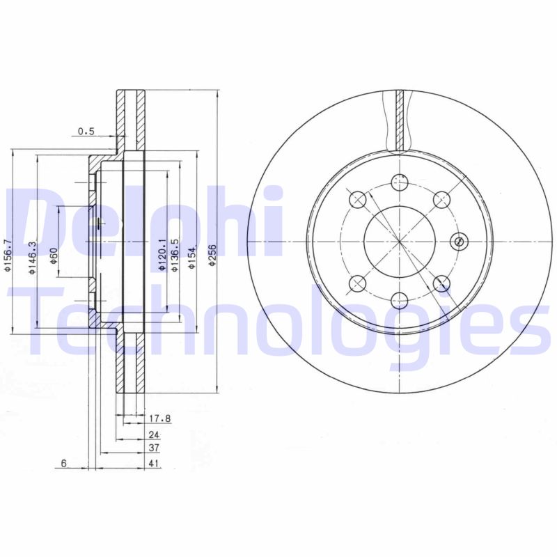 Remschijven Delphi Diesel BG3334