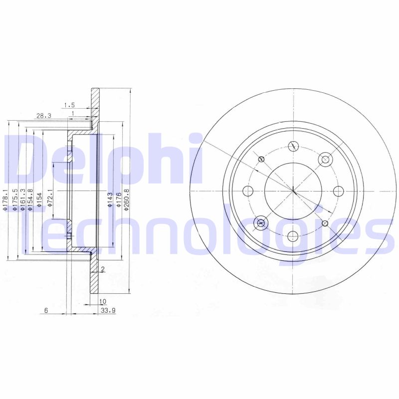 Remschijven Delphi Diesel BG3336