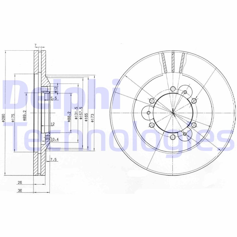 Remschijven Delphi Diesel BG3378