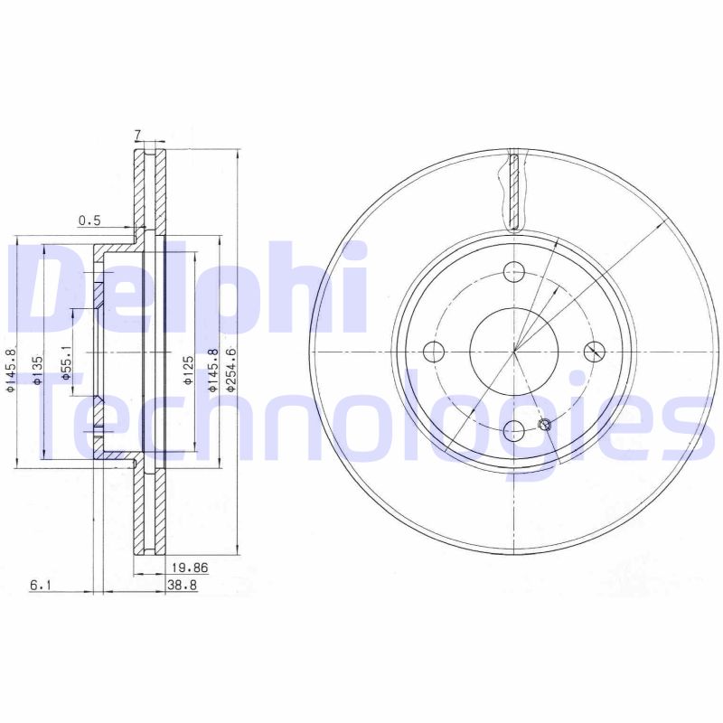 Remschijven Delphi Diesel BG3393