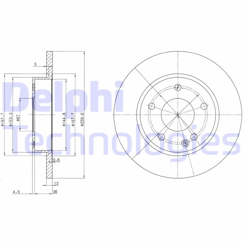 Remschijven Delphi Diesel BG3394