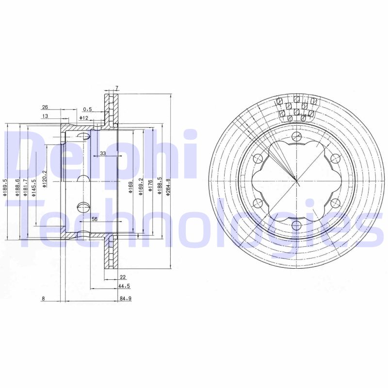 Remschijven Delphi Diesel BG3399