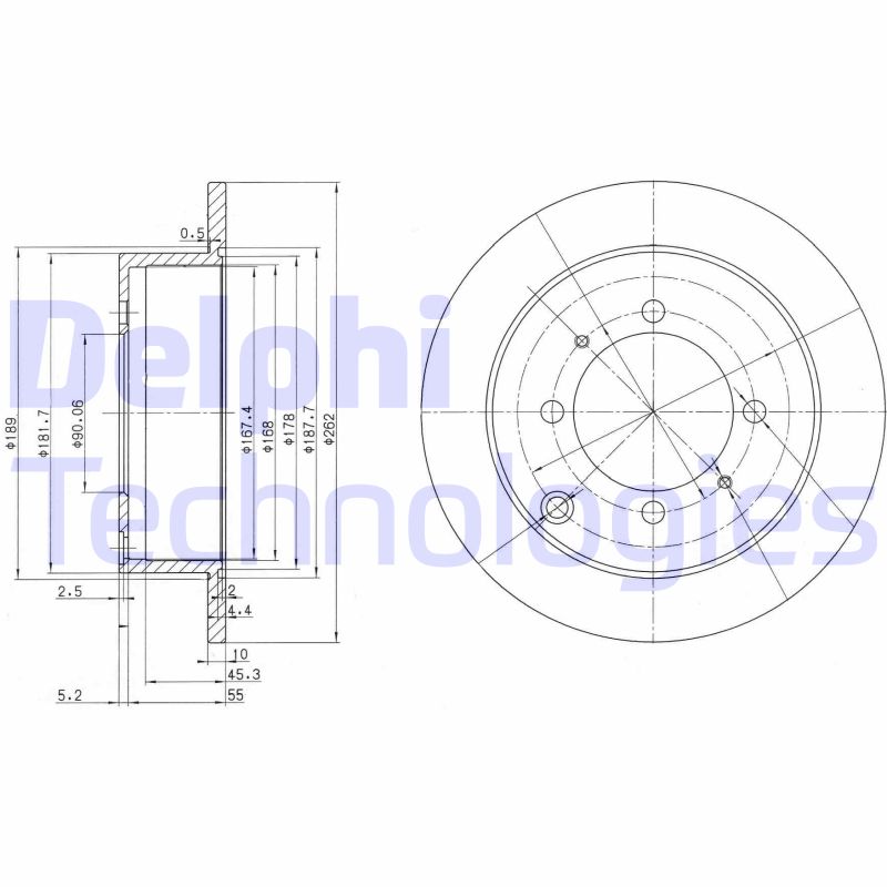 Remschijven Delphi Diesel BG3400C