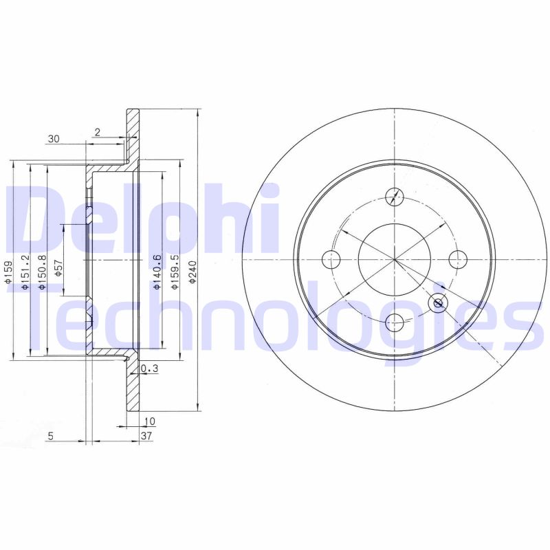 Remschijven Delphi Diesel BG3403